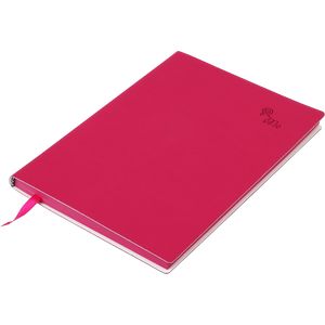 Cuaderno empresarial TOUCH ME A5, 96 hojas, rayado, funda de cuero artificial, frambuesa
