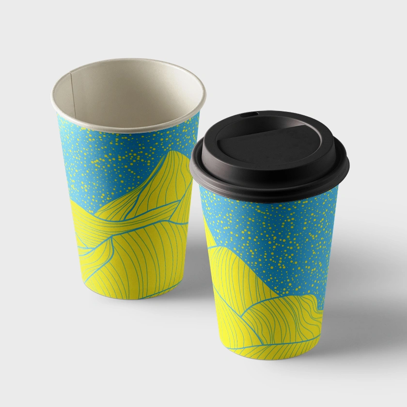Paper cups with Star print, pack of 50 pcs.