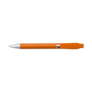 Ручка пластиковая NIKA с фигурной кнопкой-клипом