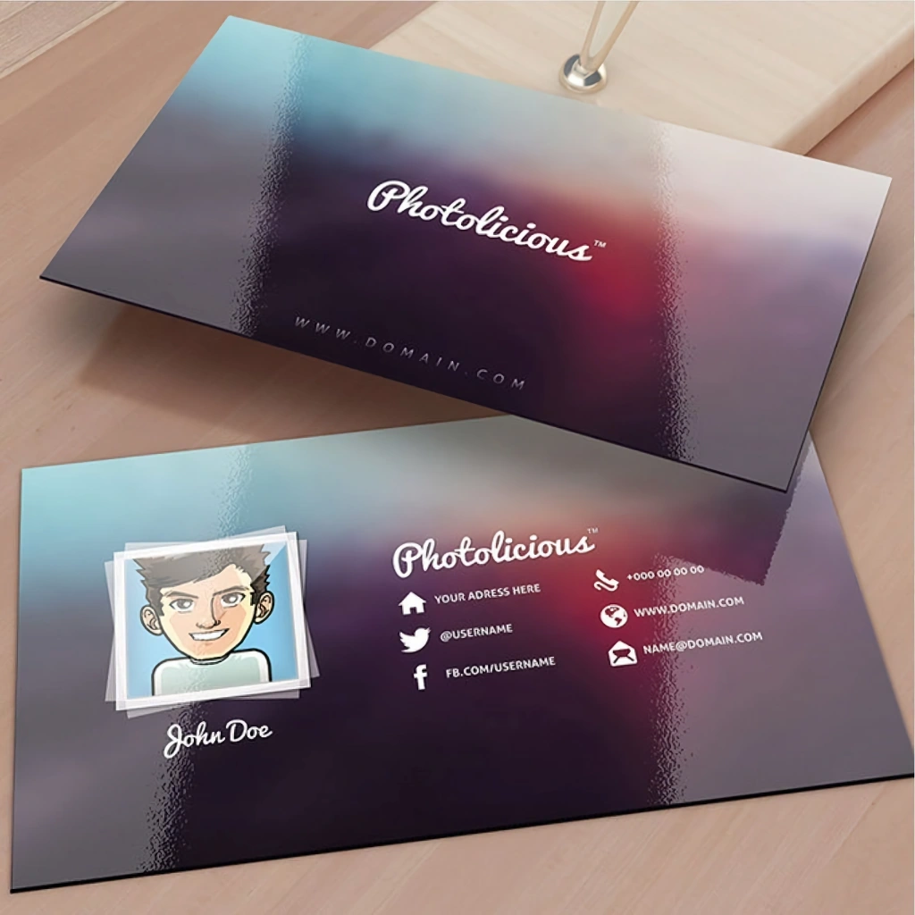 Business card with lamination