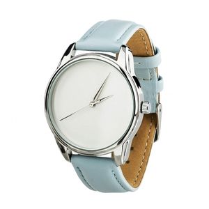 Uhr „Minimalism“ (Armband softblau, silber) + Zusatzarmband (4600163)