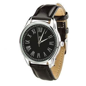 Zegarek „Roman classic black” (pasek głęboko czarny, srebrny) + dodatkowy pasek (4616253)