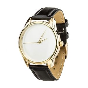 Uhr „Minimalism“ (Armband sattes Schwarz, Gold) + zusätzliches Armband (4600269)