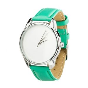 Uhr „Minimalism“ (Armband Mint - Türkis, Silber) + Zusatzarmband (4600164)