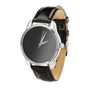 Zegarek „Minimalizm czarny” (pasek głęboko czarny, srebrny) + dodatkowy pasek (4600353)