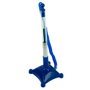 Ballpoint pen on stand, blue