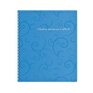 Spring notebook BAROCCO, B5, 80 sheets, checkered, blue