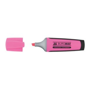 Текст-маркер флуоресцентный с резиновыми вставками, розовый 15642