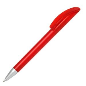Ручка пластикова, червоний металік
