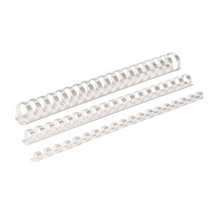 Plastic springs d 6 mm, round, stitches 2-20 A4 sheets, white
