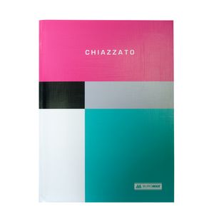 Carnet CHIAZZATO, A-5, 80 feuilles, à carreaux, couverture intégrale, rose