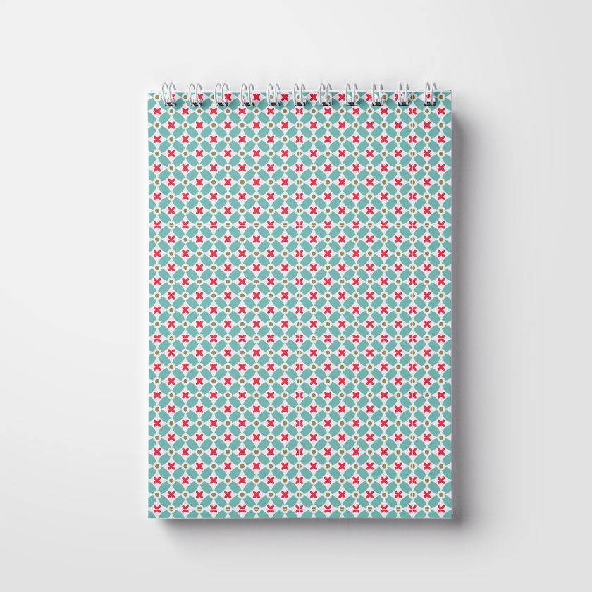Notebook A5, 50 pages; on a spring. Women's pattern (WL 04.21-16-8-3)