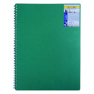 Spring notebook CLASSIC, A4, 80 sheets, checkered, green