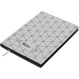 Business notebook RELAX A5, 96 sheets, clean, artificial leather cover, silver
