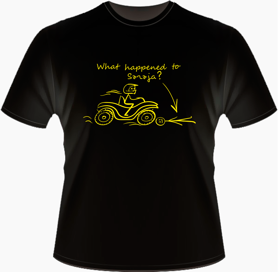 T-shirt with print "What happened to Sereja"