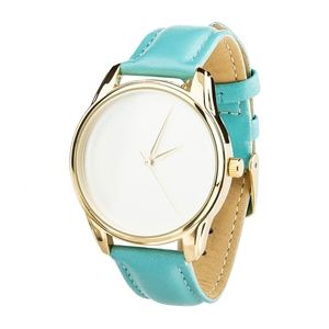 Uhr „Minimalism“ (Armband himmelblau, gold) + zusätzliches Armband (4600282)