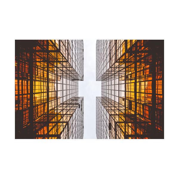 Gemälde 900x600 mm „Wolkenkratzer“