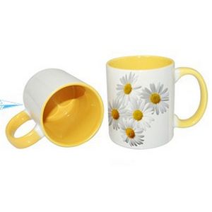 Print on the cup, yellow inside