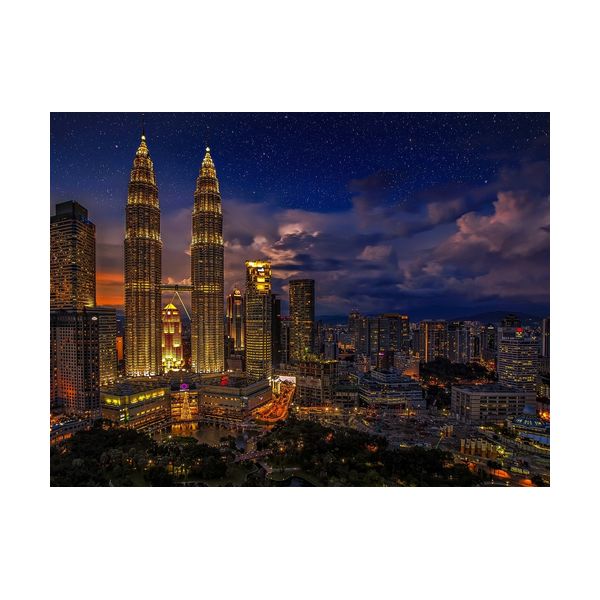 Painting 400x300 mm "Kuala Lumpur"