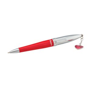 Набір подарунковий 'Crystal Heart': ручка (К) + візитниця, червоний 16212