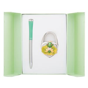 Gift set "Fairy Tale": handle (W) + hook for bags, green