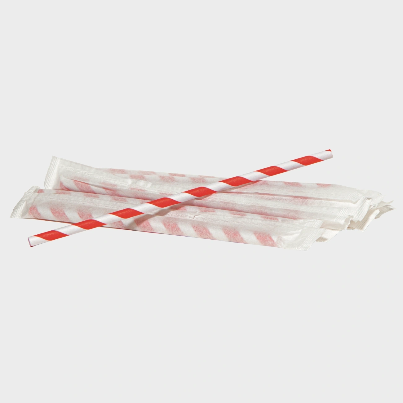 Paper tubes, white and red, 30 pcs.