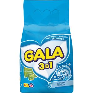 Порошок стиральный автомат GALA, 3кг, Морская свежесть