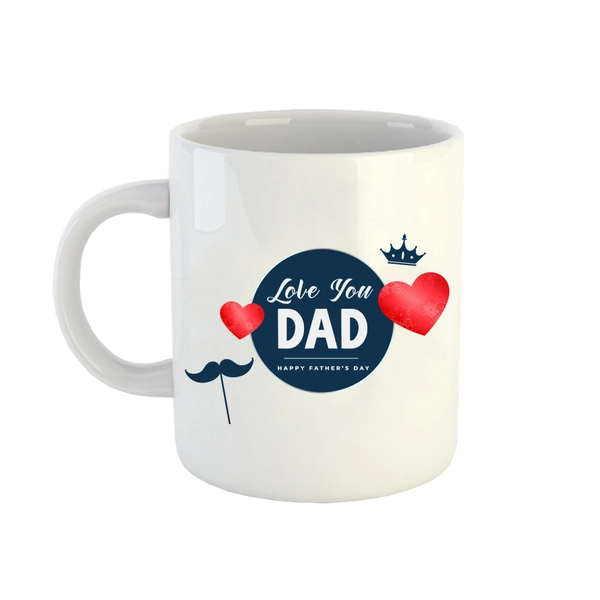 Чашка: С надписью Love You Dad, поздравлением с Дня Отца