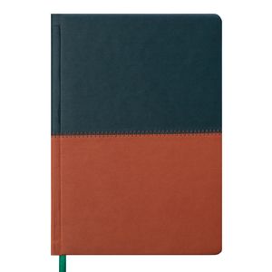 Ежедневник датированный 2019 QUATTRO, A5, 336 стр.темно-зеленый + светло-коричневый