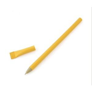 Ручка ECO желтая из переработанной бумаги 5758