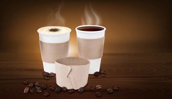 Thermal belts for paper cups. Drink coffee without burning your hands