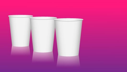 Making disposable paper cups without printing. Cups 175 ml, 67 UAH per 100 pieces