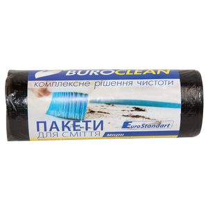 

Пакеты для мусора 60л/20шт Eurostandart, прочные, черные BuroClean